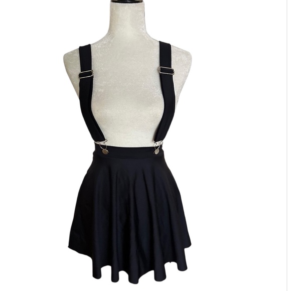 BM Matte Black Pinafore Pocket Skater Skirt - LIMITED - Picture 9 of 15